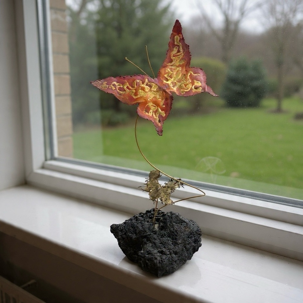 Elegant Butterfly Metal Sculpture